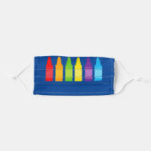 Cute Custom Teacher Crayon Adult Cloth Face Mask (Front, Folded)