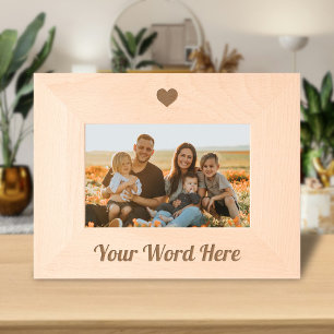 Cute Custom Text Name Script Typography  Engraved Frames