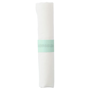 Cute custom text Snuggles seafoam mint green Napkin Bands