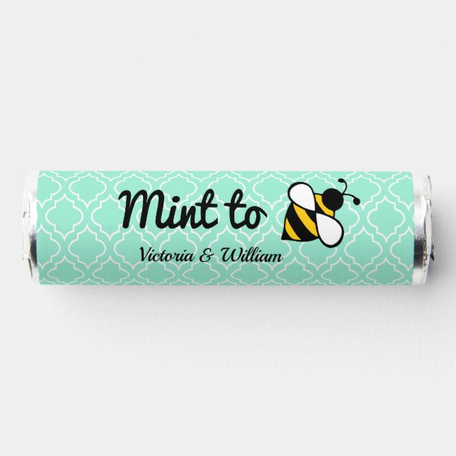 Cute Custom Wedding Mint Favors (Front)