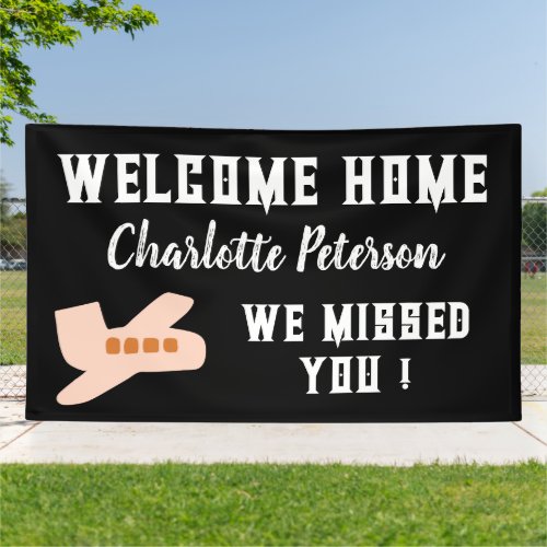 Cute Custom Welcome Home Banner