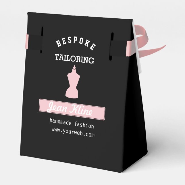 Cute Customer Bespoke Handmade Fashion Boutique Favor Boxes (Back Side)