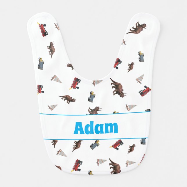Cute Customizable Baby Boy Bib (Front)