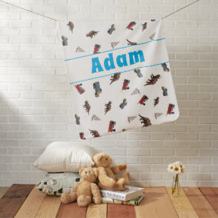 Cute Customizable Baby Boy Blanket