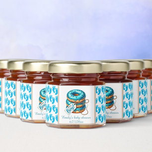 Cute customizable boys baby shower  honey jar favors