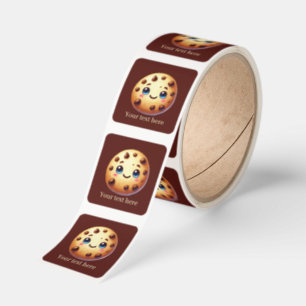 Cute customizable business Chocolate Chip Cookie Square Sticker