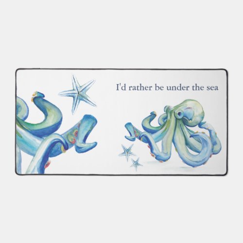 Cute Customizable Coastal Office Decor Desk Mat