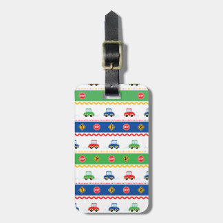 Cute Customizable Colorful Cartoon Cars Luggage Tag