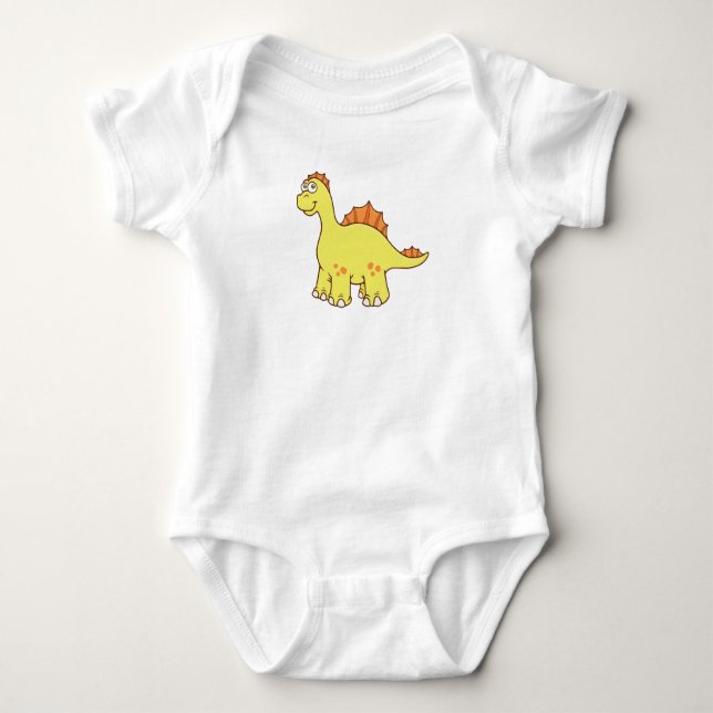 Cute Customizable Dinosaur Baby Bodysuit (Front)
