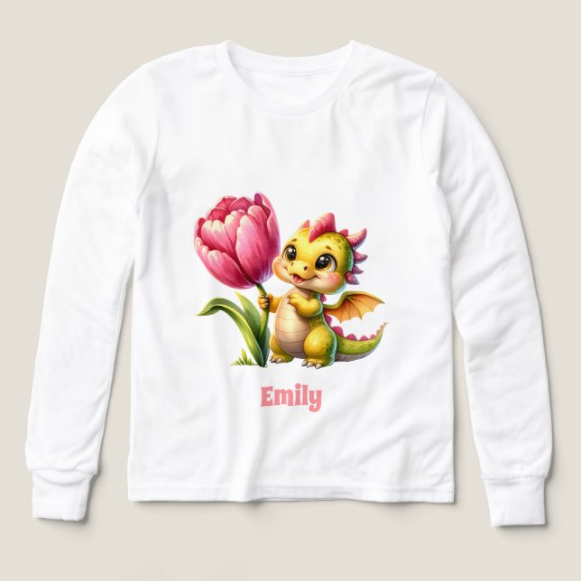 Cute Customizable Dragon Tri-Blend Shirts (Design Front)