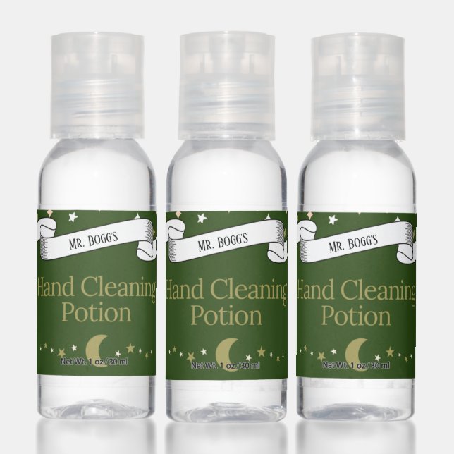 Cute Customizable Funny Potion Wizard Witch Theme Hand Sanitizer (Set)