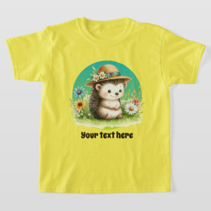 Cute customizable hedgehog girls T-Shirt
