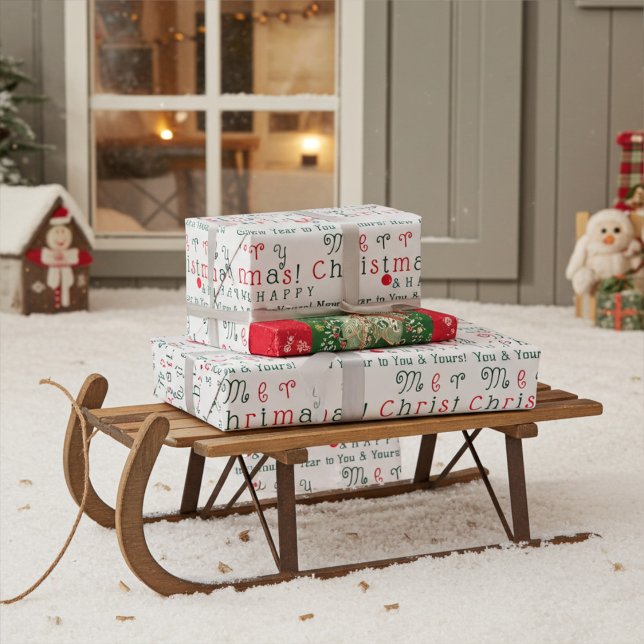 Cute Customizable Merry Christmas Wrapping Paper (Creator Uploaded)