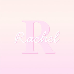 Cute Customizable Monogram   Peach & Pink Ombre Sticker