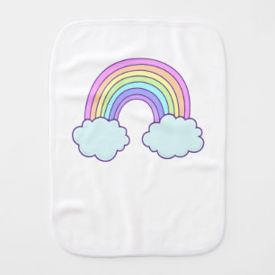 Cute Customizable Pastel Rainbow Burp Cloth