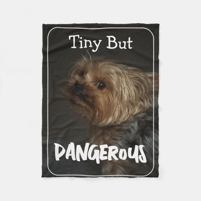 Cute Customizable Personalized Terrier Dog Mom Pet Fleece Blanket (Front)