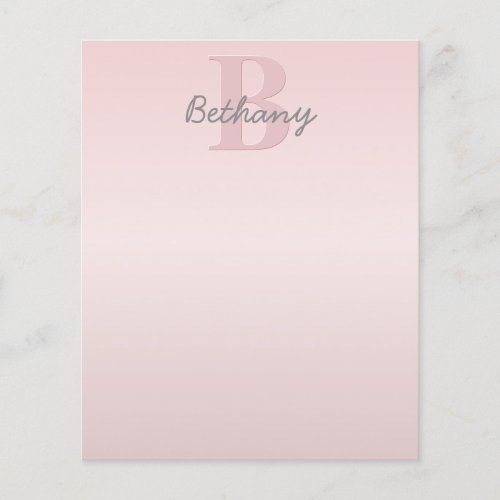 Cute Customizable Pink Monogram  Your Name Script