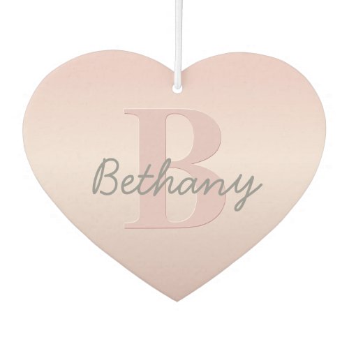 Cute Customizable Pink Monogram & Your Name Script Air Freshener Cute Customizable Pink Monogram Your Name Script Air Freshener