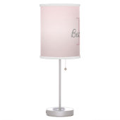 Cute Customizable Pink Monogram & Your Name Script Table Lamp (Left)