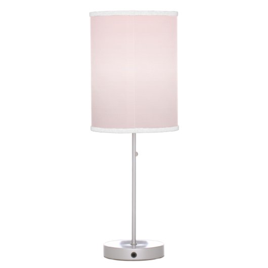 Cute Customizable Pink Monogram & Your Name Script Table Lamp (Back)