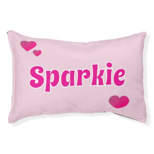 Cute Customizable Pink Playful Dog Cat Pet Bed