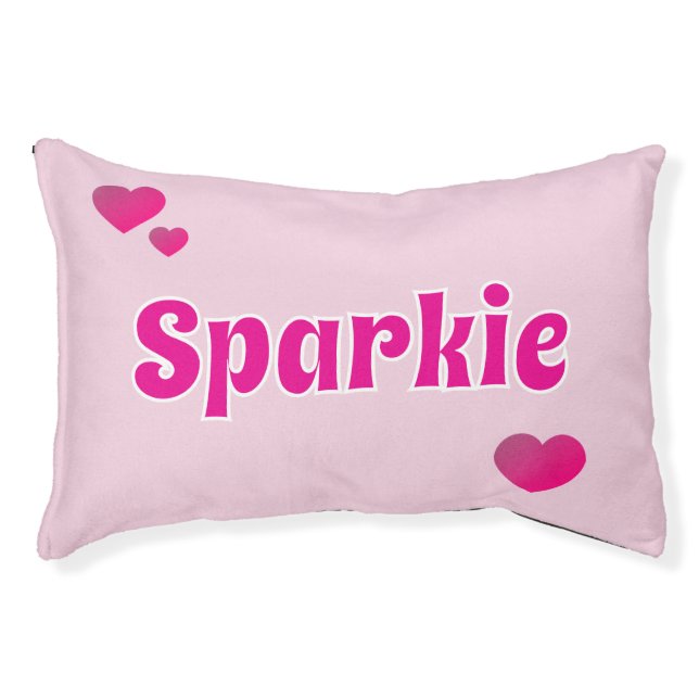 Cute Customizable Pink Playful Dog Cat Pet  Bed (Front)