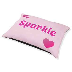 Cute Customizable Pink Playful Dog Cat Pet Bed
