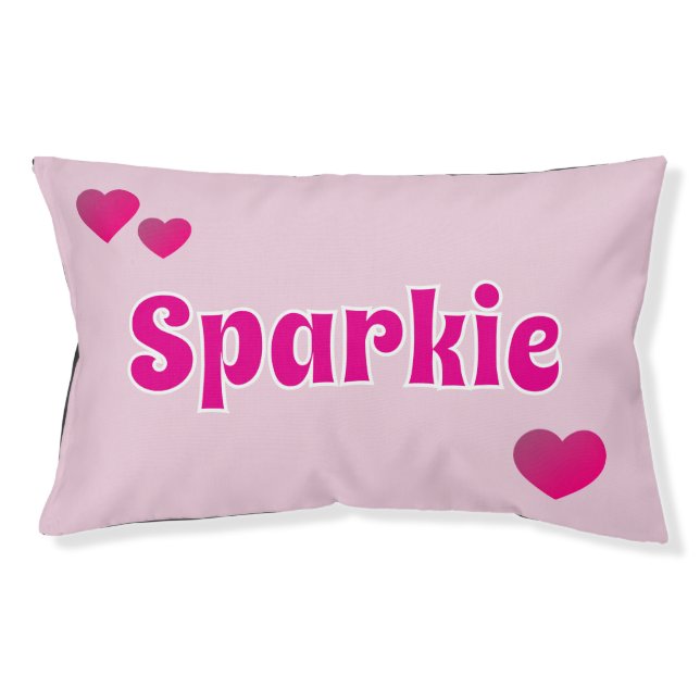 Cute Customizable Pink Playful Dog Cat Pet  Bed (Front)