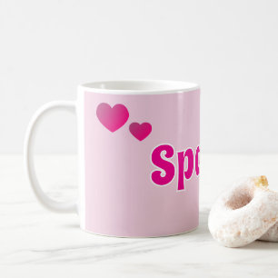 Cute Customizable Pink Playful Dog Cat Pet Coffee Mug