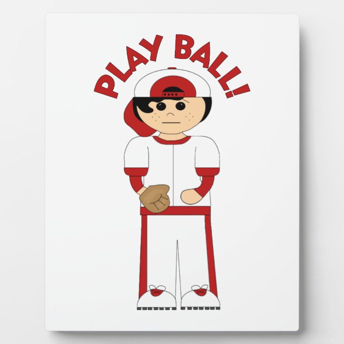 Cute Customizable PLAY BALL Baseball Kids Gifts Display Plaques