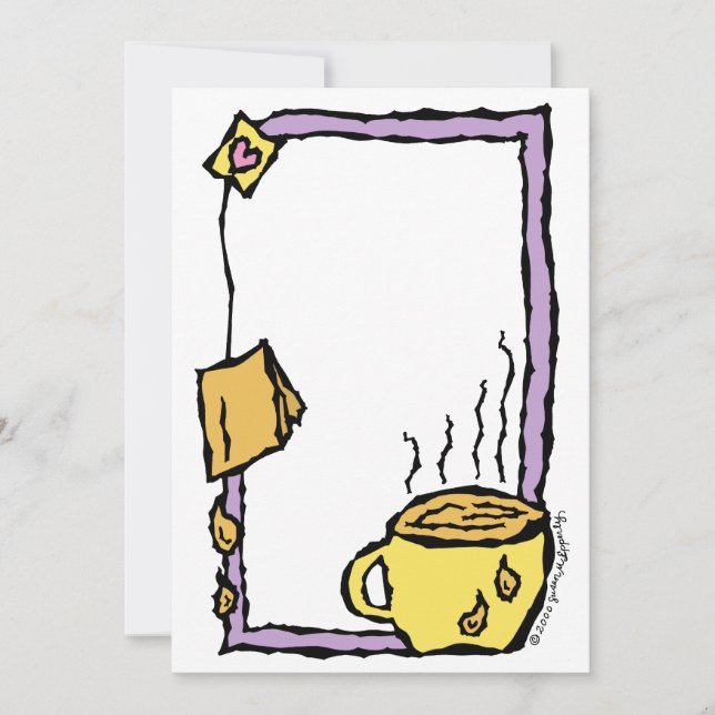 Cute Customizable Tea Party / Afternoon High Tea Invitation (Front)