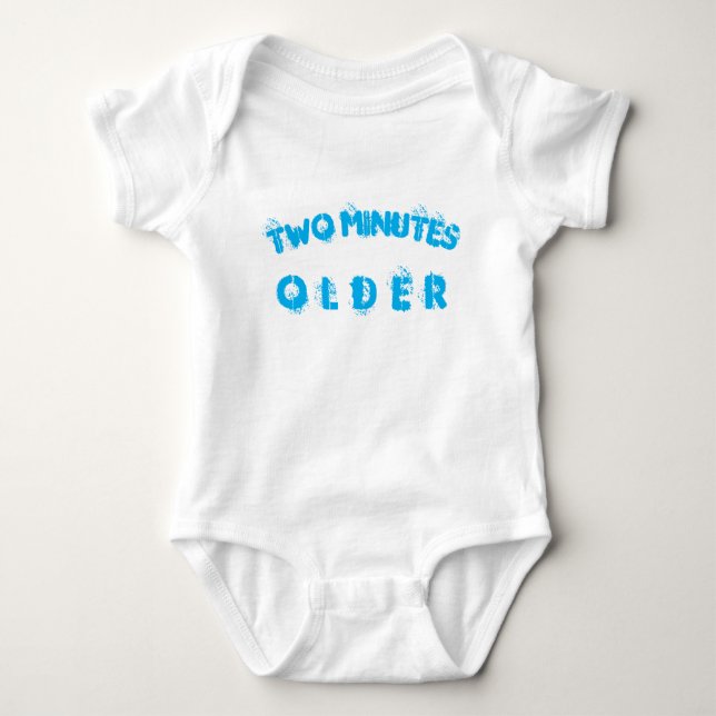 Cute Customizable Twin Baby Bodysuit (Front)