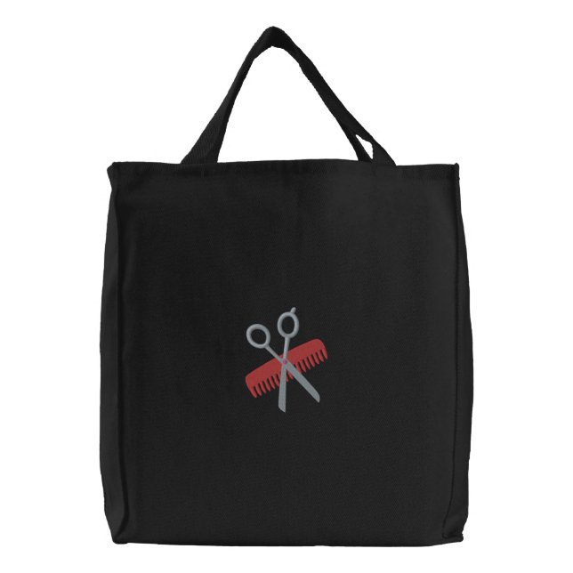 Cute Customizble Hair Stylist Tote Bags - Pink (Front)
