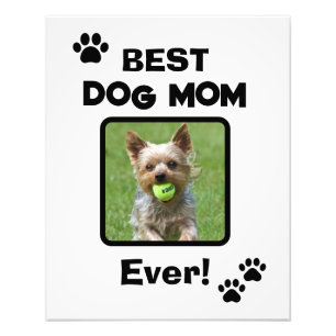 Cute Customize Best Pet Dog Cat Mom Mum Ever Photo Print