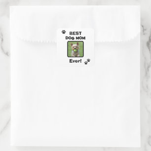 Cute Customize Best Pet Dog Cat Mom Mum Ever Square Sticker