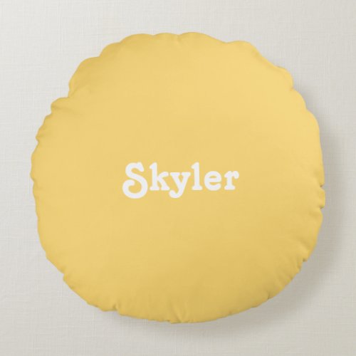 cute customize change name _ round pillow