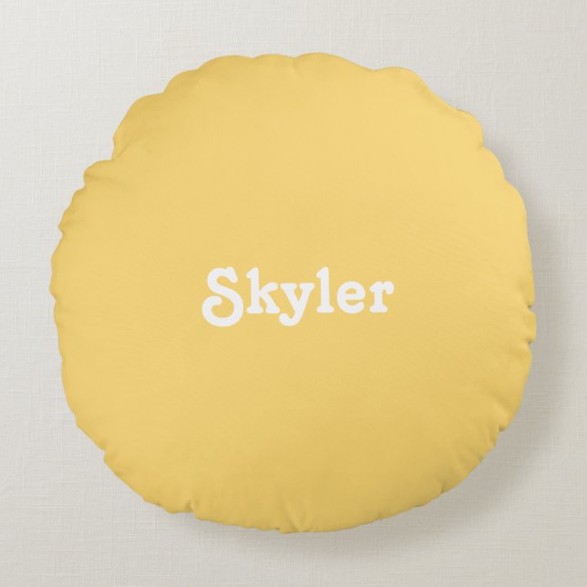 "cute" customize change name - round pillow (Front)