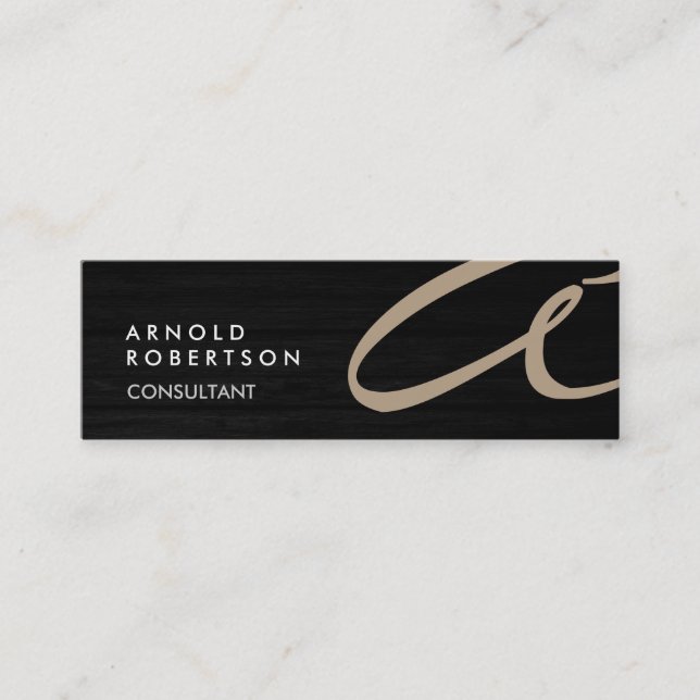 Cute Customize Text Gray Beige Trend Business Card (Front)