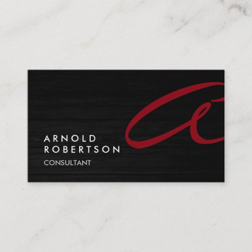 Cute Customize Text Gray Red Trendy Business Card
