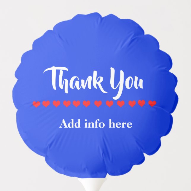 Cute Customize Thank You Balloon (Back)