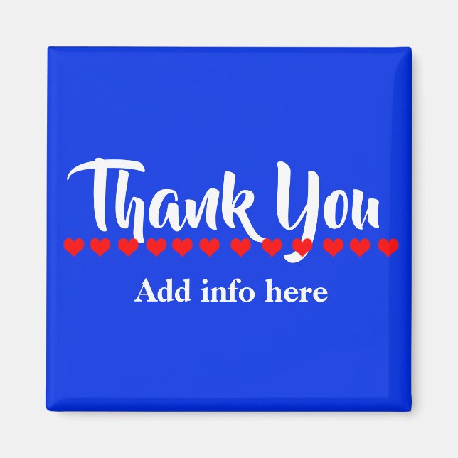 Cute Customize Thank You Magnet (Front)
