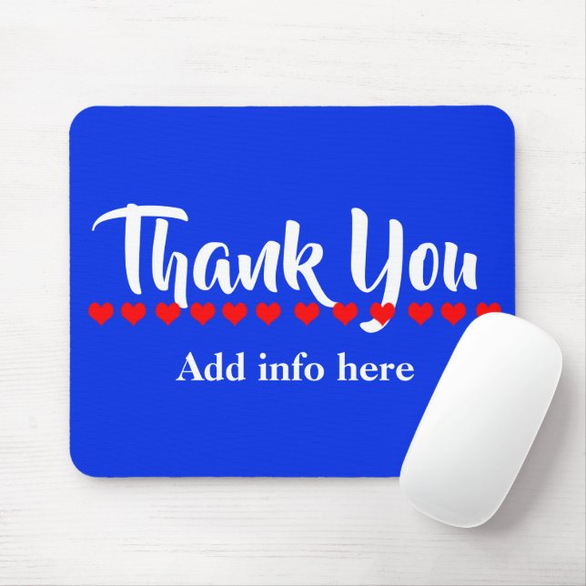 Cute Customize Thank You Mouse Pad (With Mouse)