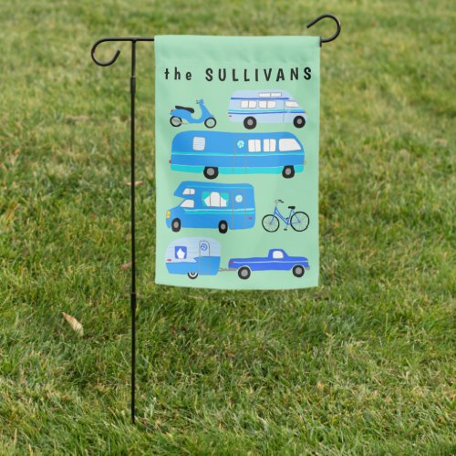 Cute CUSTOMIZED Campsite RVing Vanlife Sign Flag