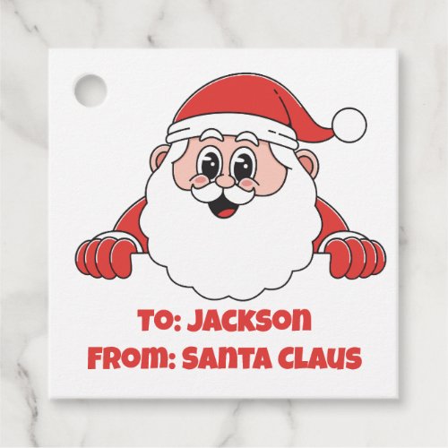 Cute Customized From Santa Claus Favor Tags