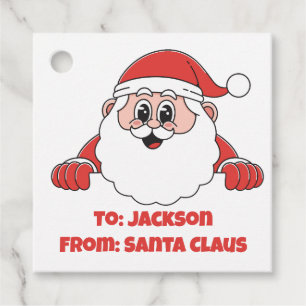 Cute Customized From Santa Claus Party Favor Tags