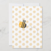 Cute Customized Honey Bee First Birthday Invitation (Back)