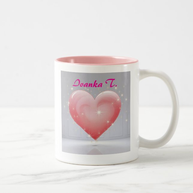 Cute Customized Name & photo for gift Two-Tone Coffee Mug (Right)