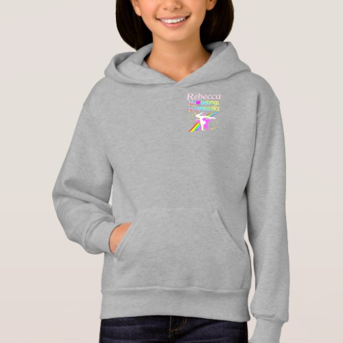 CUTE CUSTOMIZED PERSONALIZED GYMNAST GIRL HOODIE