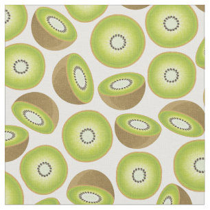 Cute Cut Kiwi Pattern Fabric
