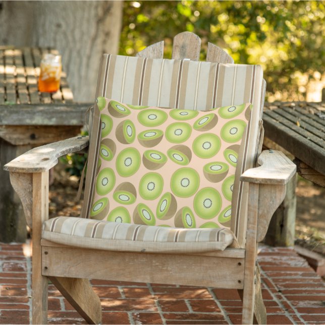Cute Cut Kiwi Pattern Outdoor Pillow (Chair)